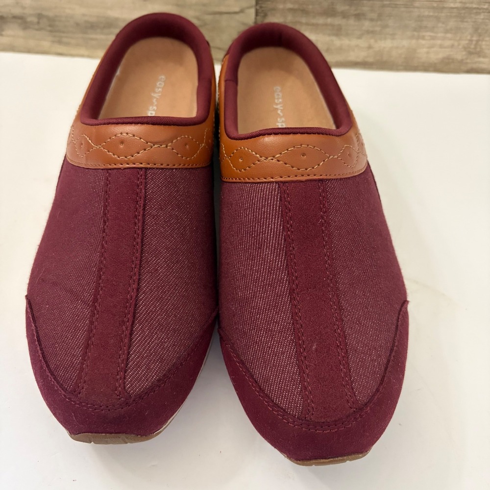 Easy Spirit Travelcoast 77 Burgundy Clog Mules Womens 6.5 M SETRAVELCOAST77